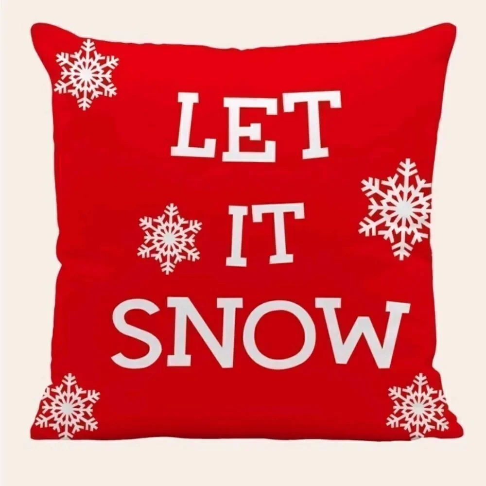 Let it Snow ❄ Pillow Cover - Picture 3 of 4